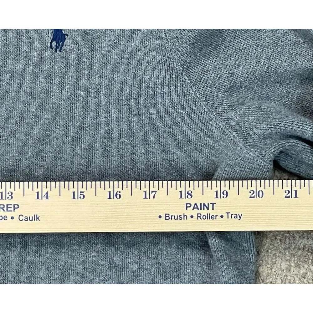 Polo by Ralph Lauren Men's Shawl Neck Collar Gray Long Sleeve Sweater Size Large